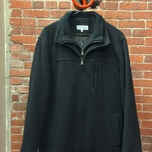 Calvin Klein Men’s Black Wool-blend jacket